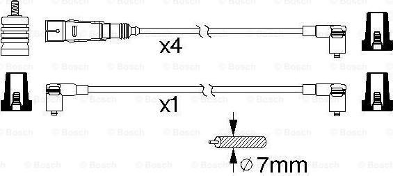 BOSCH 0 986 356 343 - Комплект проводов зажигания onlydrive.pro