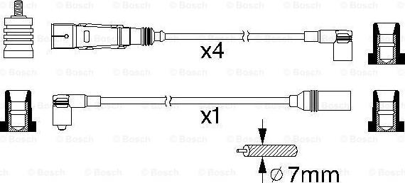 BOSCH 0 986 356 355 - Sytytysjohtosarja onlydrive.pro