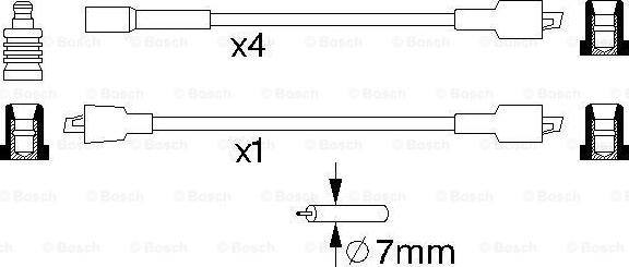 BOSCH 0 986 356 732 - Uždegimo laido komplektas onlydrive.pro