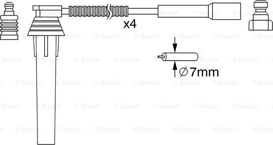 BOSCH 0 986 357 052 - Комплект проводов зажигания onlydrive.pro