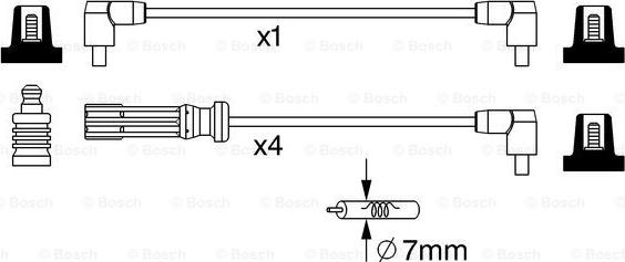 BOSCH 0 986 357 244 - Комплект проводов зажигания onlydrive.pro