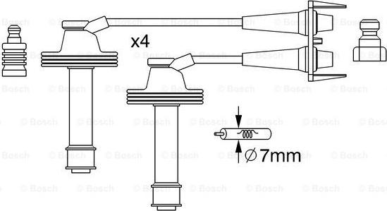 BOSCH 0 986 357 238 - Ignition Cable Kit onlydrive.pro