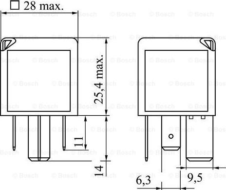 BOSCH 0 986 332 001 - Relay, main current onlydrive.pro