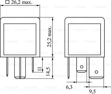 BOSCH 0 986 332 023 - Relay, main current onlydrive.pro