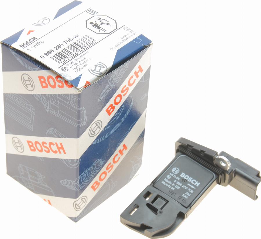 BOSCH 0 986 280 706 - Gaisa masas mērītājs onlydrive.pro