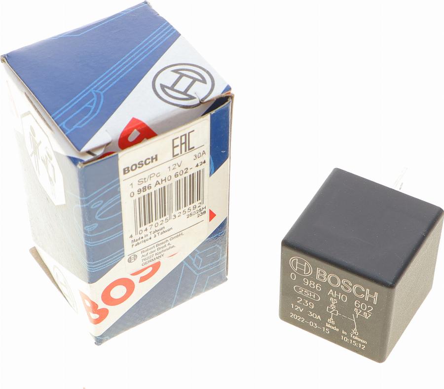 BOSCH 0 986 AH0 602 - Relay, main current onlydrive.pro