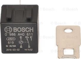 BOSCH 0 986 AH0 611 - Relė, pagrindinė srovė onlydrive.pro