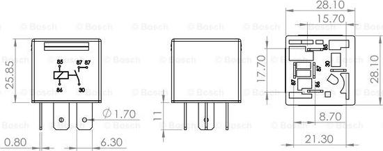 BOSCH 0 986 AH0 251 - Relay, main current onlydrive.pro