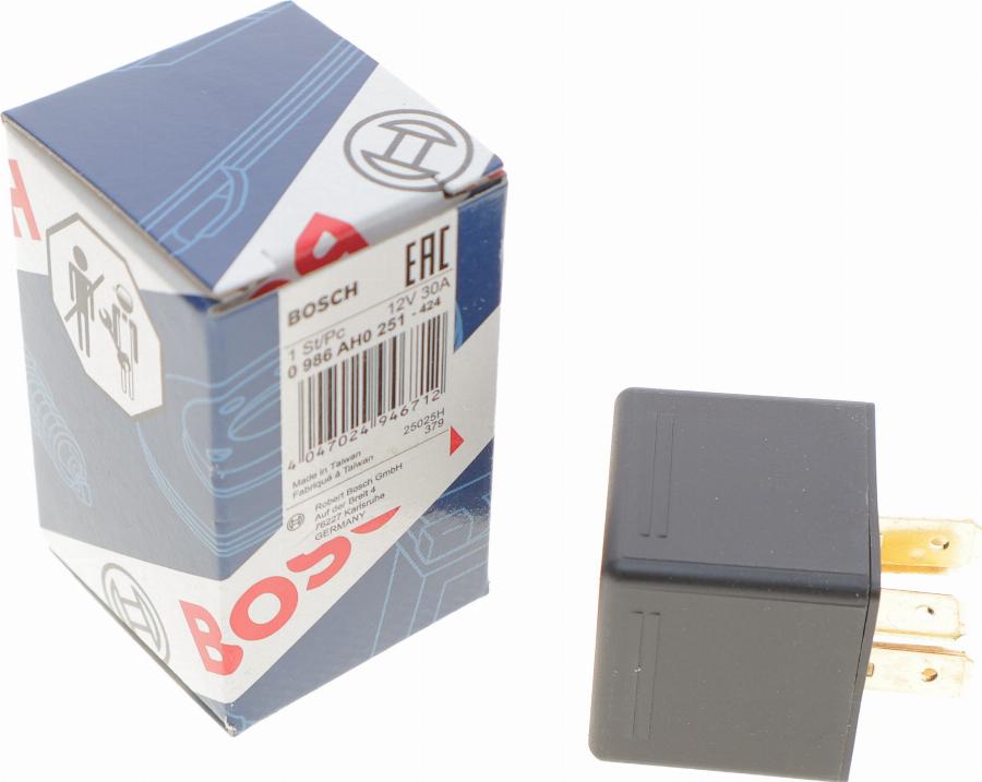 BOSCH 0 986 AH0 251 - Relay, main current onlydrive.pro