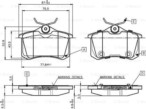 BOSCH 0 986 TB3 066 - Brake Pad Set, disc brake onlydrive.pro