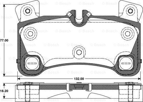 BOSCH 0 986 TB3 088 - Stabdžių trinkelių rinkinys, diskinis stabdys onlydrive.pro