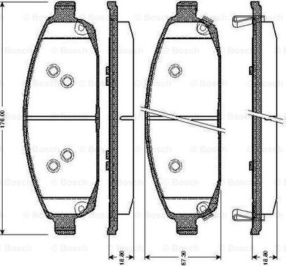 BOSCH 0 986 TB3 027 - Brake Pad Set, disc brake onlydrive.pro