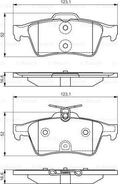 BOSCH 0 986 TB3 197 - Brake Pad Set, disc brake onlydrive.pro