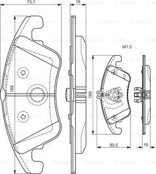 BOSCH 0 986 TB3 152 - Bremžu uzliku kompl., Disku bremzes onlydrive.pro