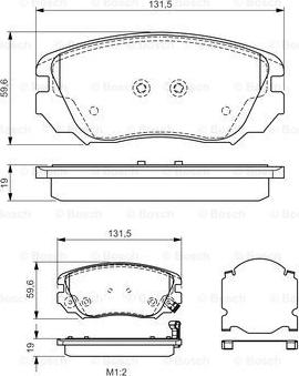 BOSCH 0 986 TB3 168 - Brake Pad Set, disc brake onlydrive.pro