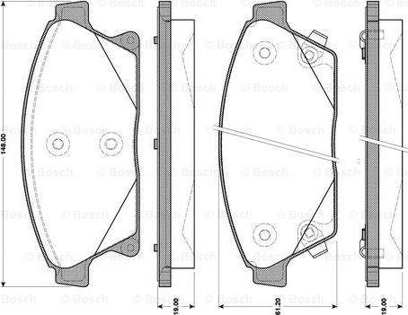 BOSCH 0 986 TB3 103 - Brake Pad Set, disc brake onlydrive.pro