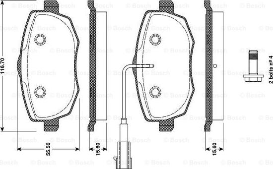 BOSCH 0 986 TB3 129 - Brake Pad Set, disc brake onlydrive.pro