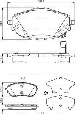 BOSCH 0 986 TB3 213 - Brake Pad Set, disc brake onlydrive.pro