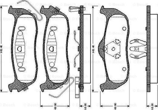 BOSCH 0 986 TB2 966 - Brake Pad Set, disc brake onlydrive.pro