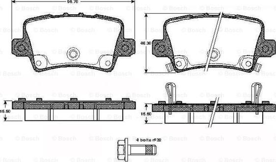 BOSCH 0 986 TB2 974 - Brake Pad Set, disc brake onlydrive.pro