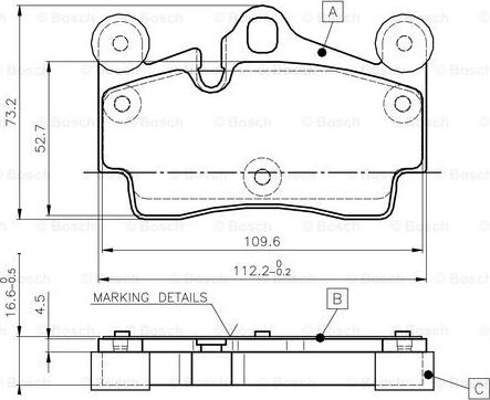 BOSCH 0 986 TB2 456 - Bremžu uzliku kompl., Disku bremzes onlydrive.pro