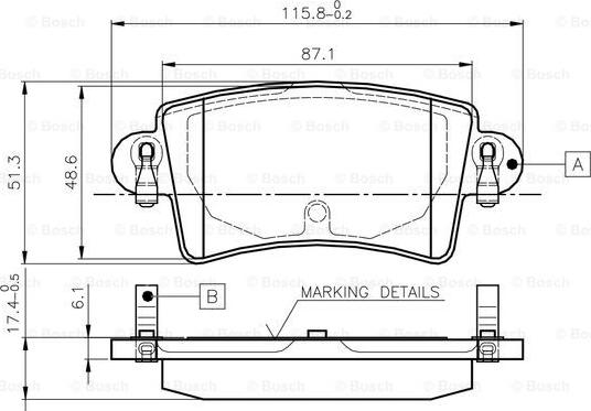 BOSCH 0 986 TB2 401 - Brake Pad Set, disc brake onlydrive.pro