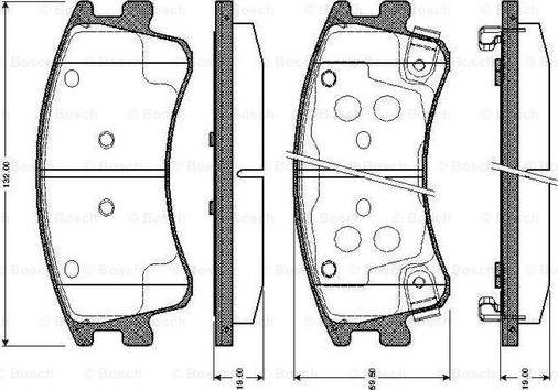 BOSCH 0 986 TB2 437 - Brake Pad Set, disc brake onlydrive.pro