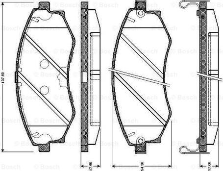 BOSCH 0 986 TB2 634 - Bremžu uzliku kompl., Disku bremzes onlydrive.pro