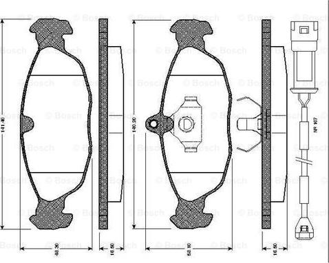 BOSCH 0 986 TB2 677 - Brake Pad Set, disc brake onlydrive.pro