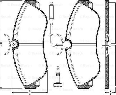 BOSCH 0 986 TB2 029 - Bremžu uzliku kompl., Disku bremzes onlydrive.pro