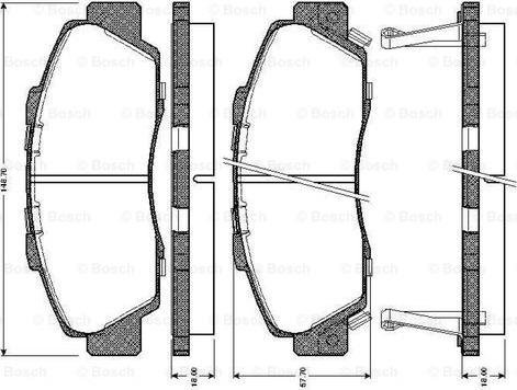 BOSCH 0 986 TB2 193 - Stabdžių trinkelių rinkinys, diskinis stabdys onlydrive.pro