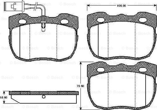 BOSCH 0 986 TB2 150 - Brake Pad Set, disc brake onlydrive.pro