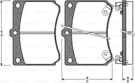 BOSCH 0 986 TB2 186 - Piduriklotsi komplekt,ketaspidur onlydrive.pro