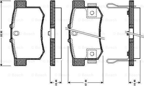 BOSCH 0 986 TB2 180 - Piduriklotsi komplekt,ketaspidur onlydrive.pro