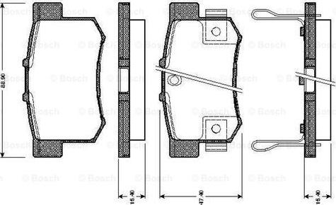 BOSCH 0 986 TB2 181 - Piduriklotsi komplekt,ketaspidur onlydrive.pro