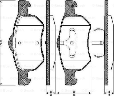 BOSCH 0 986 TB2 841 - Brake Pad Set, disc brake onlydrive.pro