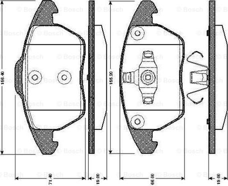 BOSCH 0 986 TB2 859 - Тормозные колодки, дисковые, комплект onlydrive.pro