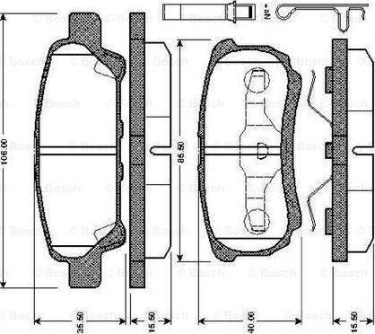 BOSCH 0 986 TB2 866 - Brake Pad Set, disc brake onlydrive.pro