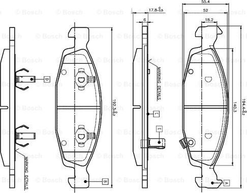 BOSCH 0 986 TB2 801 - Brake Pad Set, disc brake onlydrive.pro