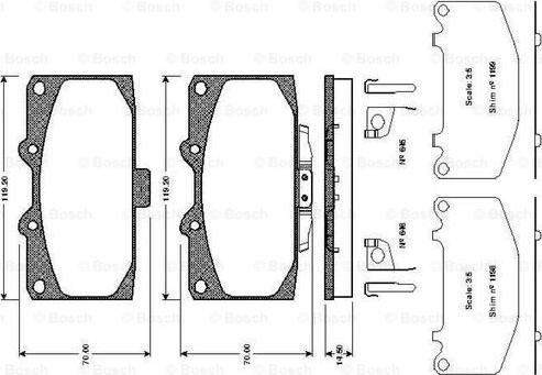 BOSCH 0 986 TB2 294 - Brake Pad Set, disc brake onlydrive.pro