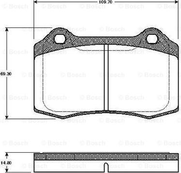 BOSCH 0 986 TB2 244 - Brake Pad Set, disc brake onlydrive.pro