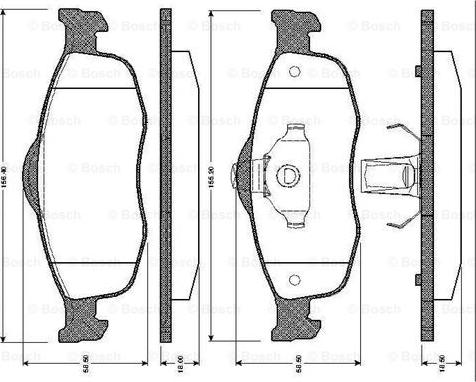 BOSCH 0 986 TB2 240 - Stabdžių trinkelių rinkinys, diskinis stabdys onlydrive.pro