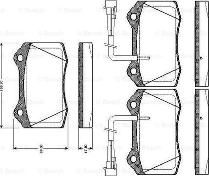 BOSCH 0 986 TB2 243 - Brake Pad Set, disc brake onlydrive.pro