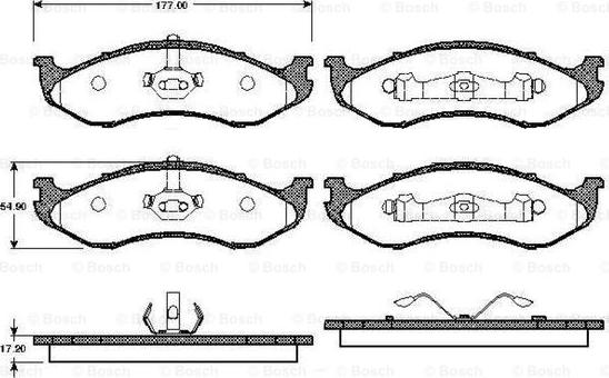 BOSCH 0 986 TB2 254 - Brake Pad Set, disc brake onlydrive.pro