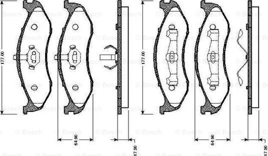 BOSCH 0 986 TB2 255 - Brake Pad Set, disc brake onlydrive.pro