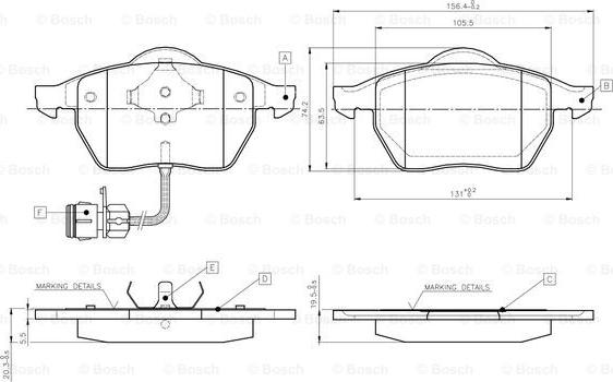 BOSCH 0 986 TB2 213 - Brake Pad Set, disc brake onlydrive.pro