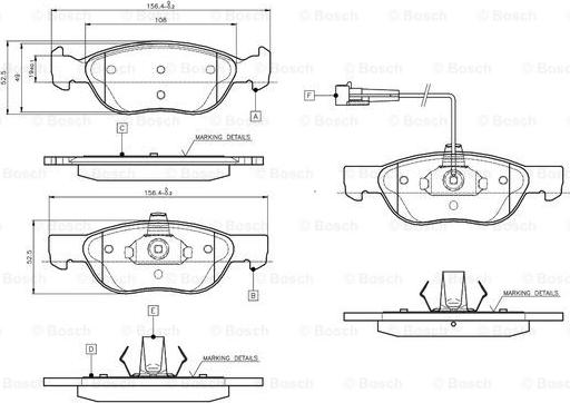 BOSCH 0 986 TB2 282 - Brake Pad Set, disc brake onlydrive.pro