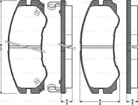 BOSCH 0 986 TB2 234 - Brake Pad Set, disc brake onlydrive.pro