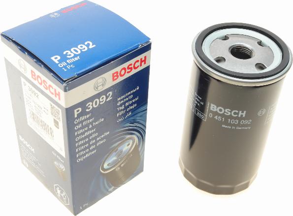 BOSCH 0 451 103 092 - Oil Filter onlydrive.pro