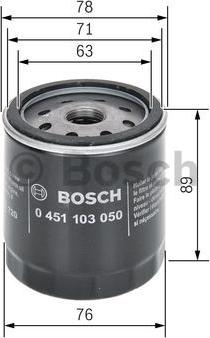 BOSCH 0 451 103 050 - Eļļas filtrs onlydrive.pro